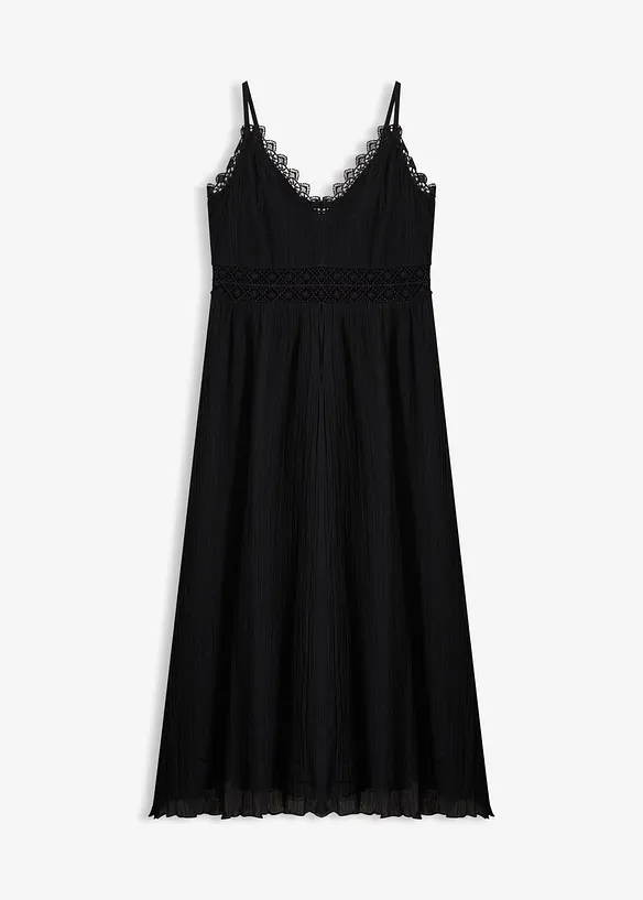 Midikl&auml;nning med spetsinf&auml;llning, bonprix