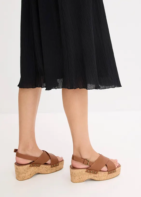 Midikl&auml;nning med spetsinf&auml;llning, bonprix