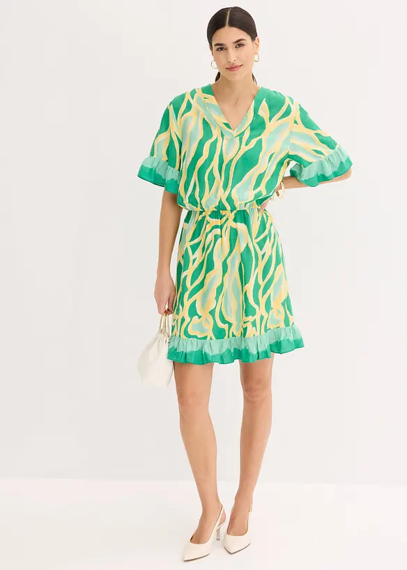 Chiffongkl&auml;nning i viskos med rysch, bonprix