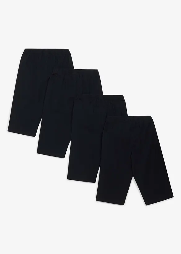 Cykelbyxa i elastisk materialmix med ekologisk bomull (4-pack), bonprix