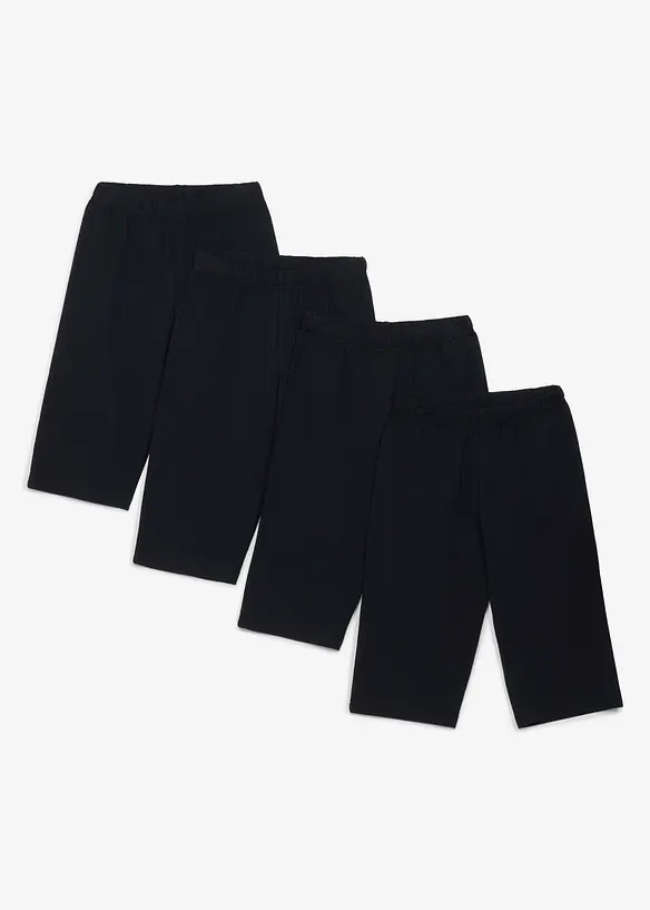 Cykelbyxa i elastisk materialmix med ekologisk bomull (4-pack), bonprix