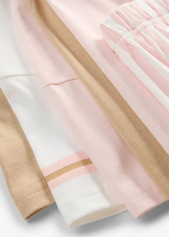 Kort pyjamas av ekologisk bomull (3-pack), bonprix