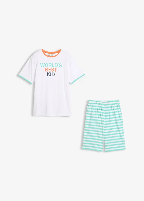 Pyjamas med shorts, av bomull, 2 delar, bonprix