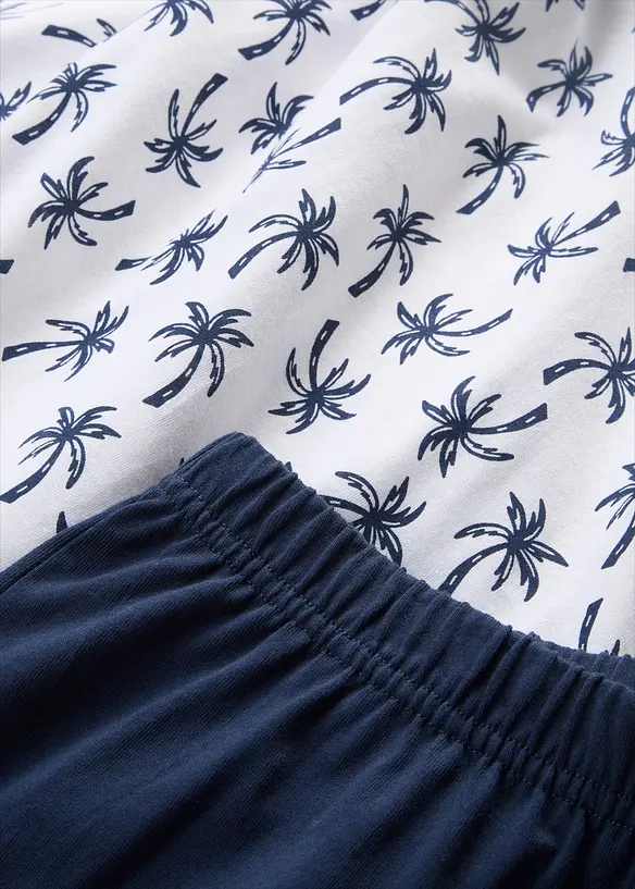 Pyjamas med shorts, av bomull, 2 delar, bonprix