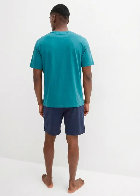 Pyjamas med shorts, av bomull, 2 delar, bonprix
