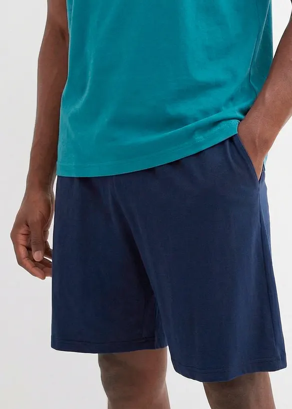 Pyjamas med shorts, av bomull, 2 delar, bonprix