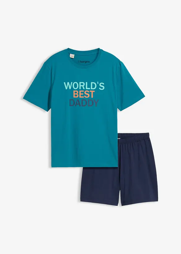 Pyjamas med shorts, av bomull, 2 delar, bonprix