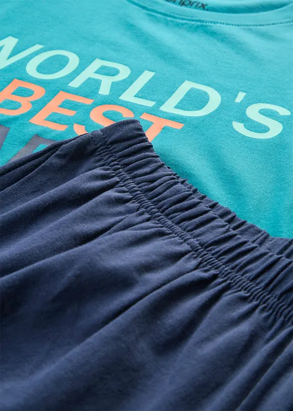 Pyjamas med shorts, av bomull, 2 delar, bonprix