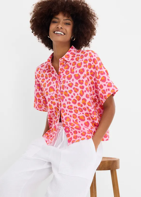 Blus i luftig muslin, bonprix