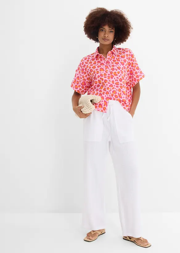 Blus i luftig muslin, bonprix