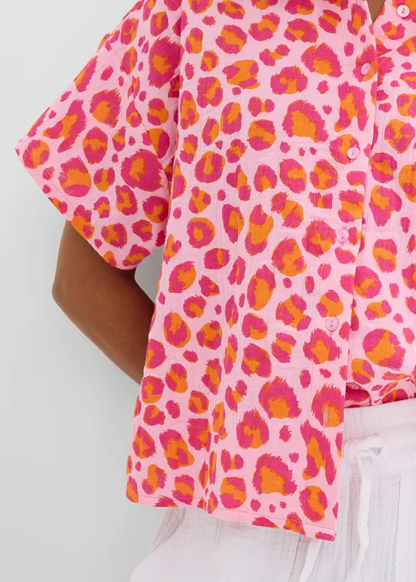 Blus i luftig muslin, bonprix