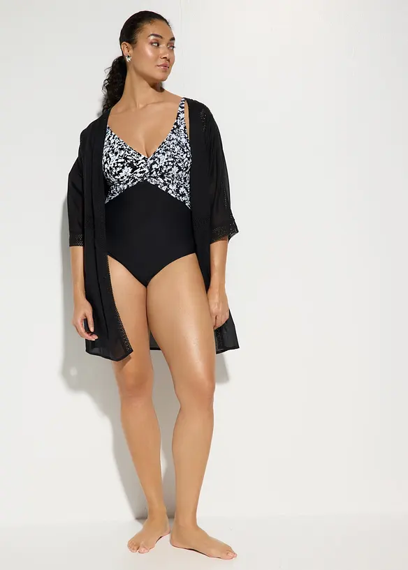 Baddr&auml;kt med l&auml;tt formande effekt och omlottlook, bonprix