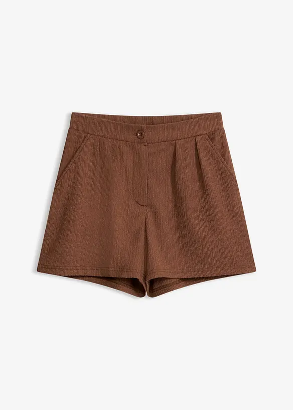 Shorts av kr&auml;pp med strukturyta, bonprix