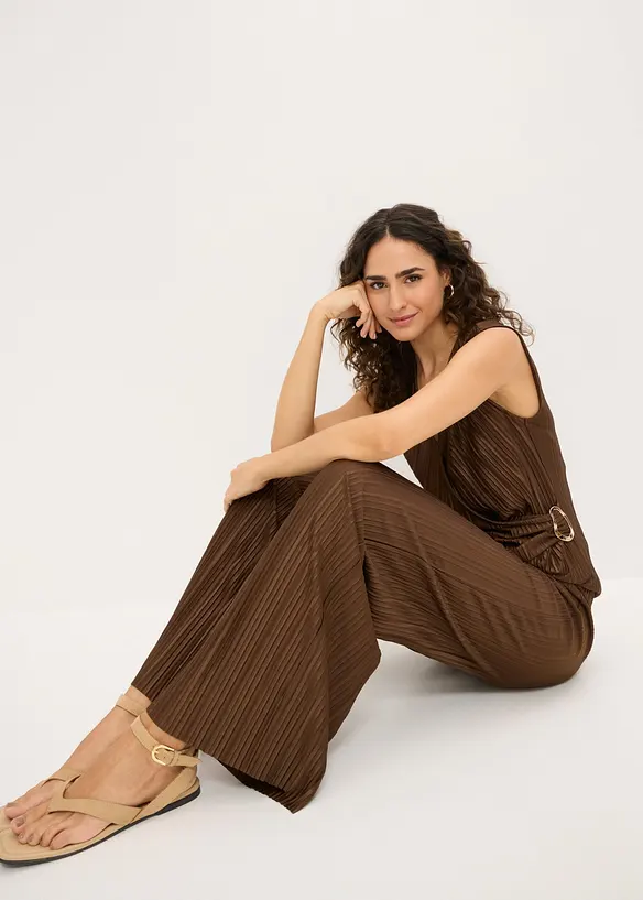 Plisserad palazzobyxa, bonprix