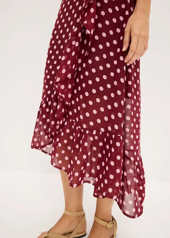 Chiffongkl&auml;nning med volanger, bonprix