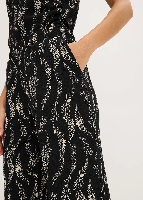 Jerseylinne och byxa (2 delar) av kr&auml;pp, bonprix