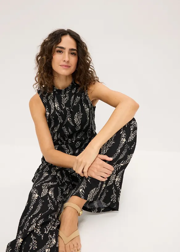 Jerseylinne och byxa (2 delar) av kr&auml;pp, bonprix