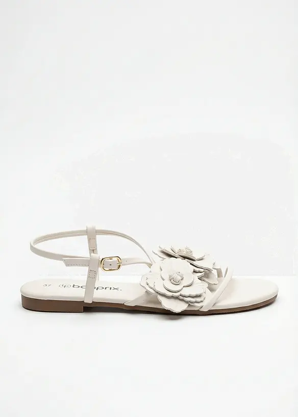 Sandal med blomapplikation, bonprix