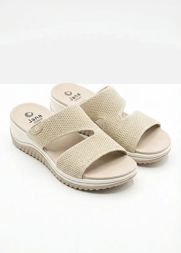 Toffla fr&aring;n Jana, med bekv&auml;m vidd och kilklack, Jana