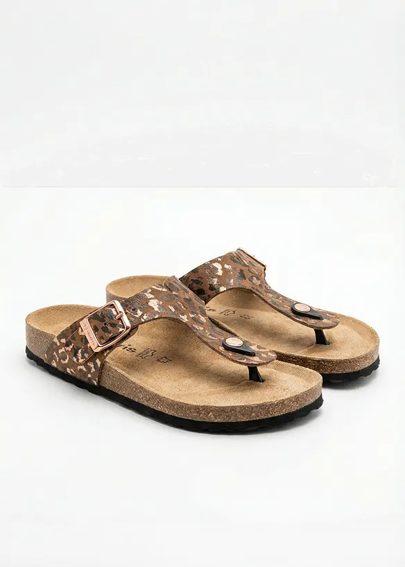 Toffla fr&aring;n Tamaris med t&aring;rem och vilddjursm&ouml;nster, Tamaris