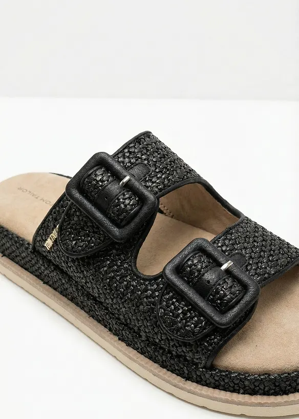 Toffla fr&aring;n Tom Tailor med virkad look och plat&aring;sula, Tom Tailor