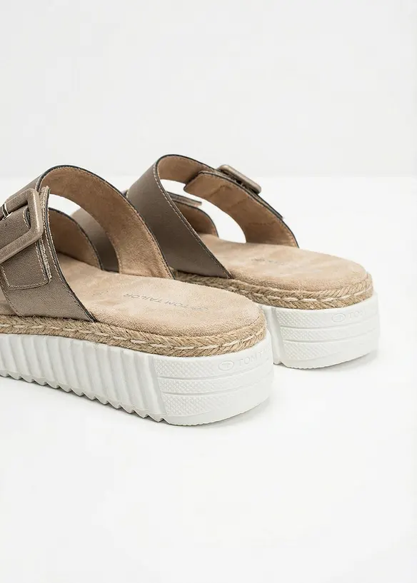 Toffla fr&aring;n Tom Tailor, med kilklack och kardborreband, Tom Tailor