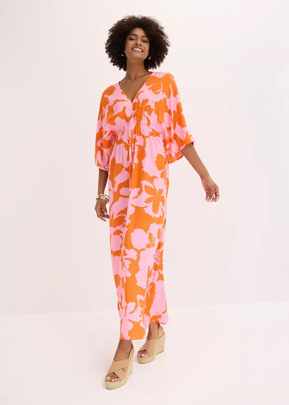 Maxikl&auml;nning i f&ouml;ljsam satin, bonprix