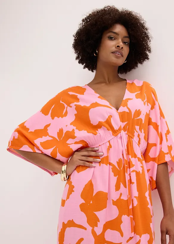 Maxikl&auml;nning i f&ouml;ljsam satin, bonprix