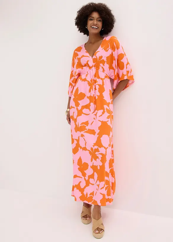 Maxikl&auml;nning i f&ouml;ljsam satin, bonprix