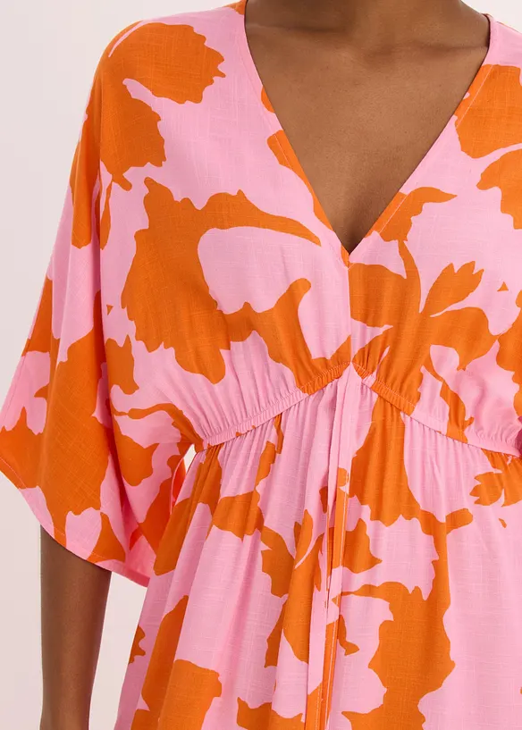 Maxikl&auml;nning i f&ouml;ljsam satin, bonprix