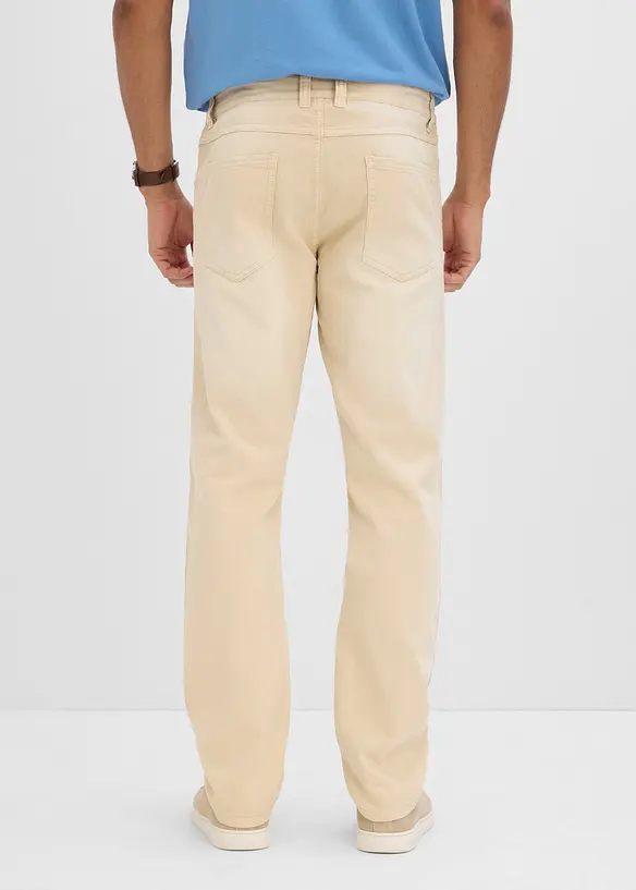 L&auml;tta jeans i Regular Fit med res&aring;rmidja och f&auml;rgad denim, Straight, bonprix
