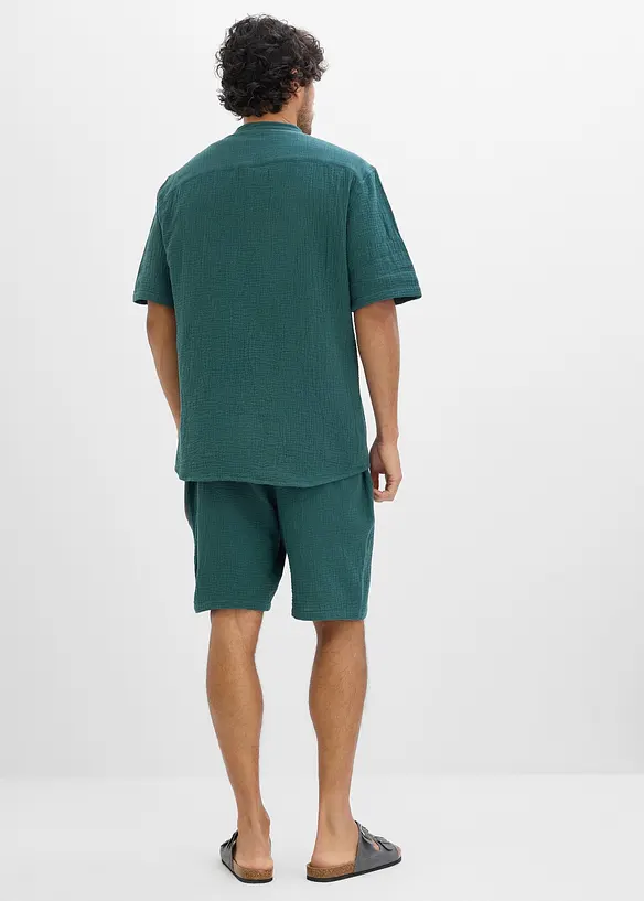 Skjorta och shorts i muslin (2 delar), bonprix