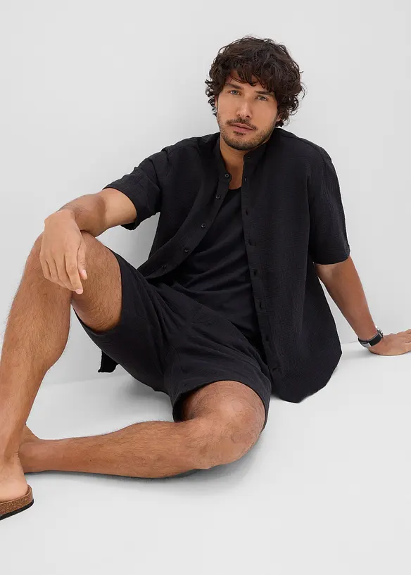 Skjorta och shorts i muslin (2 delar), bonprix