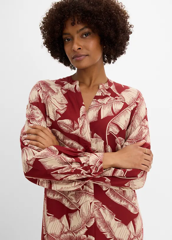 Kaftankl&auml;nning i f&ouml;ljsam viskos, bonprix