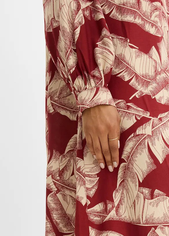 Kaftankl&auml;nning i f&ouml;ljsam viskos, bonprix