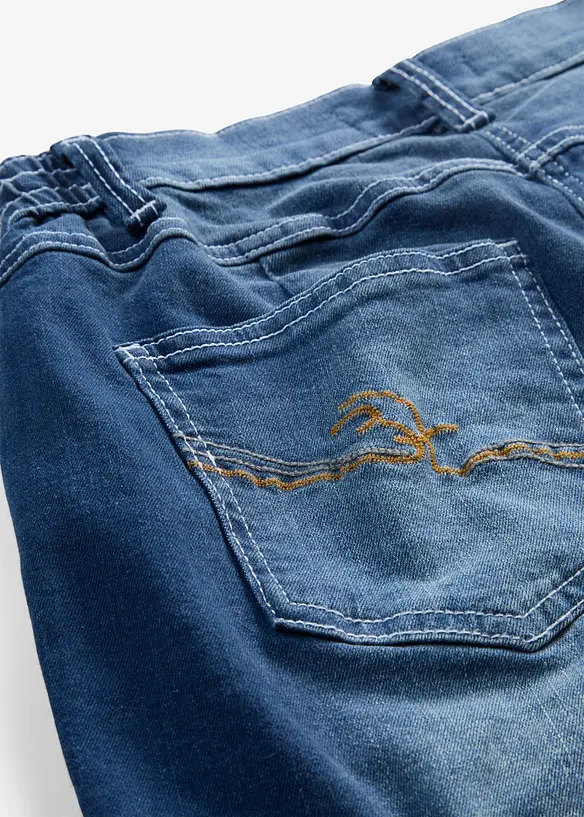 Wide Leg Jeans Mid Waist, med bekv&auml;m midja, bonprix