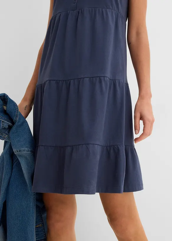 Kort jerseykl&auml;nning i bomull, bonprix