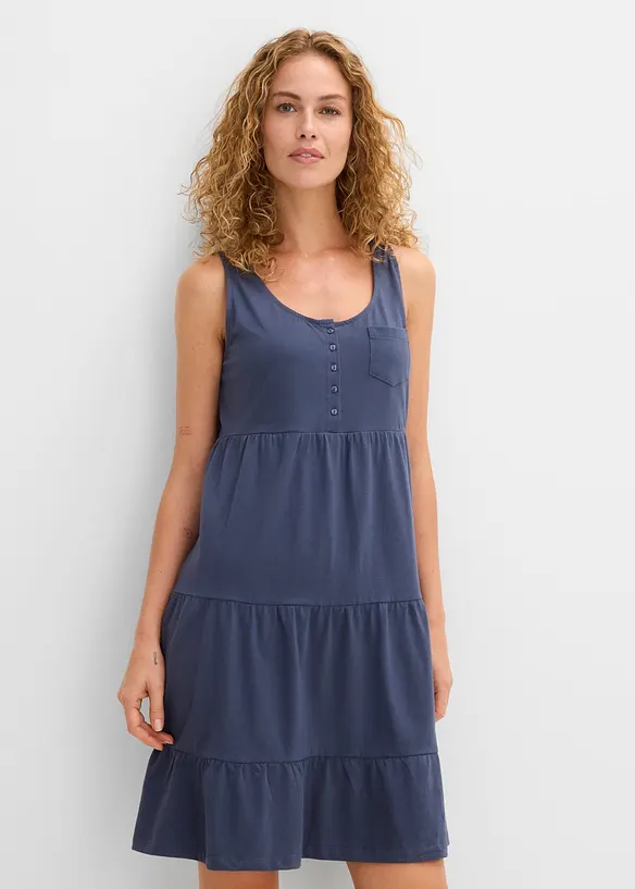 Kort jerseykl&auml;nning i bomull, bonprix