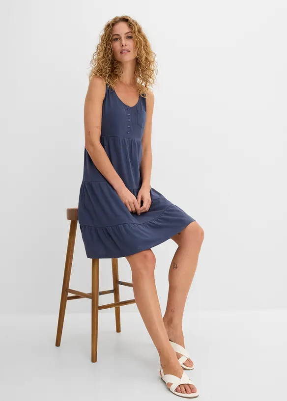 Kort jerseykl&auml;nning i bomull, bonprix