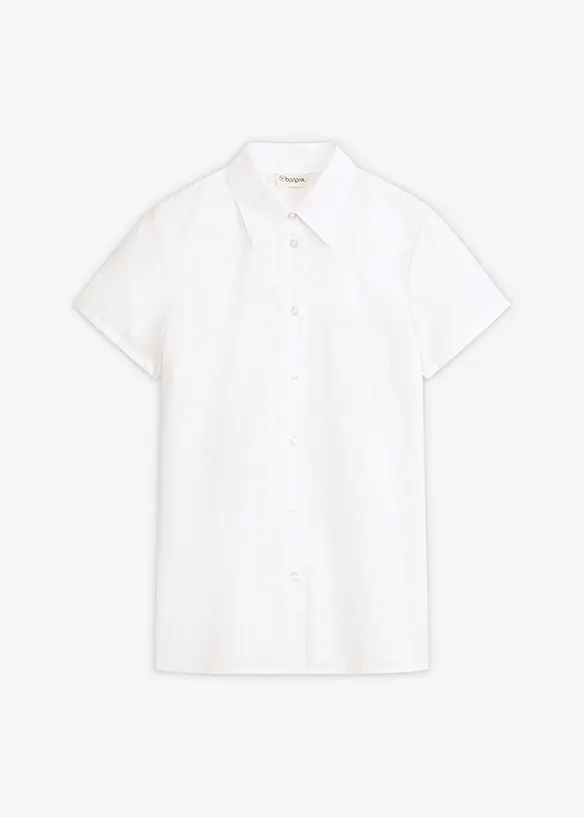 Kort&auml;rmad poplinblus, bonprix