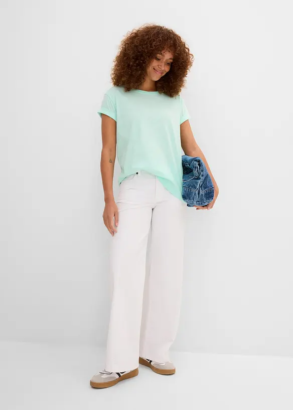 Kort&auml;rmad topp i fyrkantig modell, bonprix