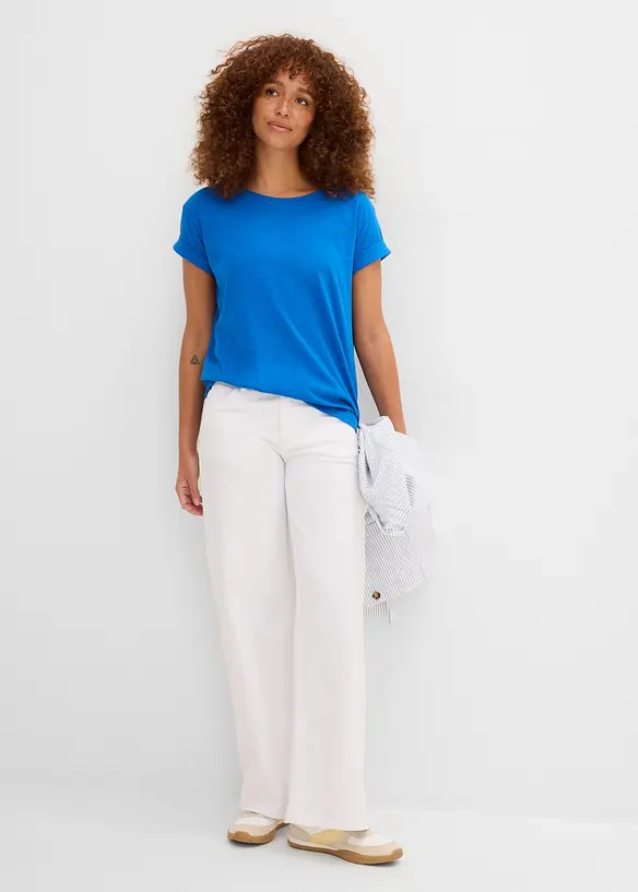 Kort&auml;rmad topp i fyrkantig modell, bonprix