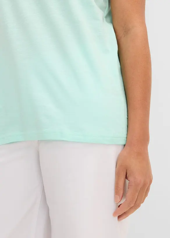 Kort&auml;rmad topp i fyrkantig modell, bonprix