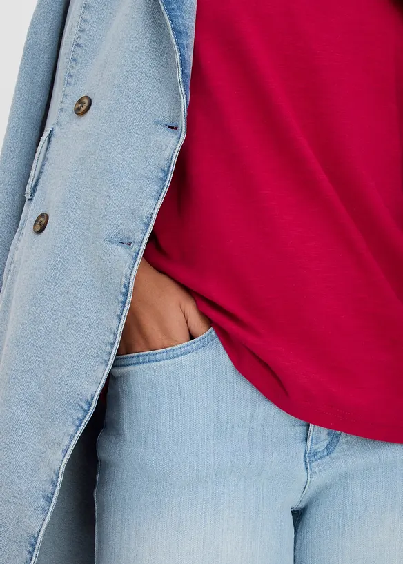 Kort&auml;rmad topp i fyrkantig modell, bonprix