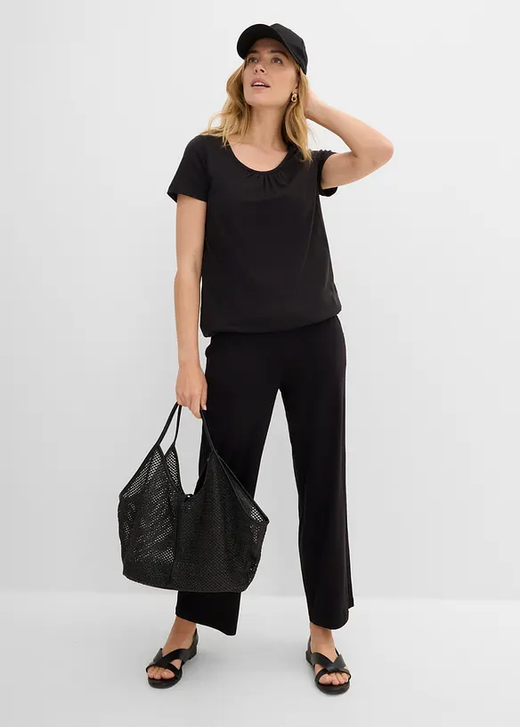 Topp av ren bomull, kort&auml;rmad, bonprix