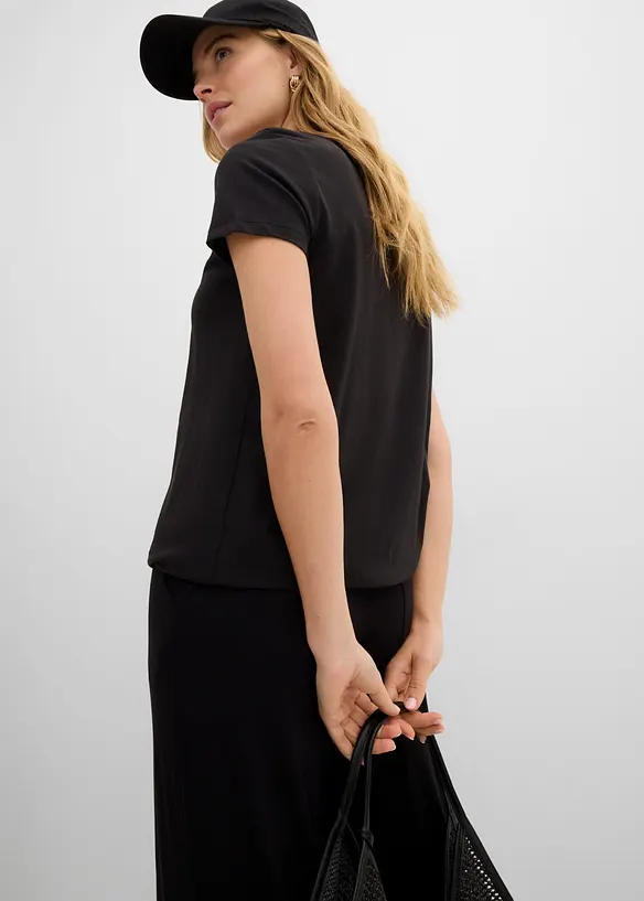 Topp av ren bomull, kort&auml;rmad, bonprix