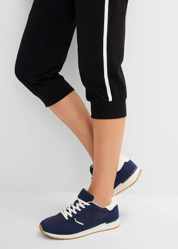 Joggingbyxa av bomull i caprimodell (2-pack), bonprix