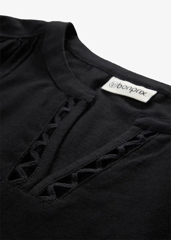 Topp med snygg halsringning, bonprix