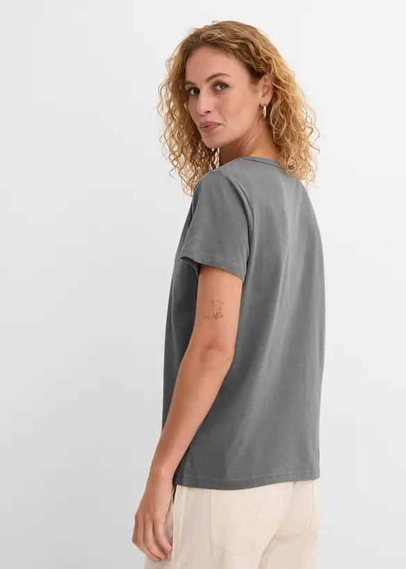 Topp med snygg halsringning, bonprix