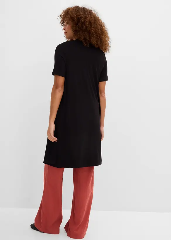 Cardigan i mjuk viskostrik&aring;, bonprix